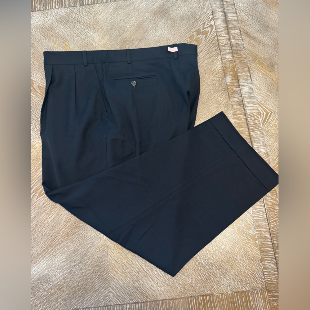 Black Taylor Dressed Pants Rolled Up Hem Size 42X27